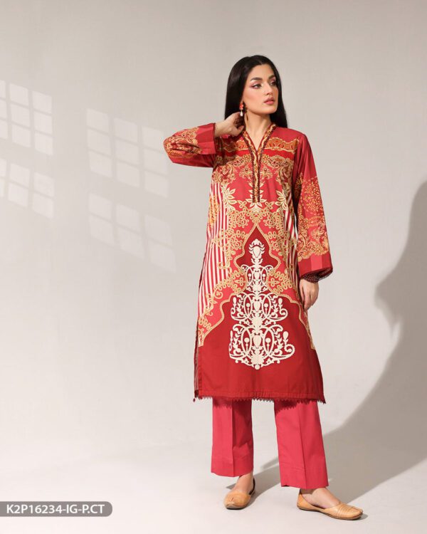 Printed Poplin Cotton Suit | 16234-IG-P.CT