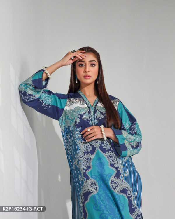 Printed Poplin Cotton Suit | 16234-IG-P.CT