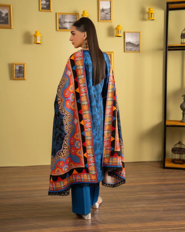 3 Piece - Printed Embroidered Khaddar Suit Unstitched |