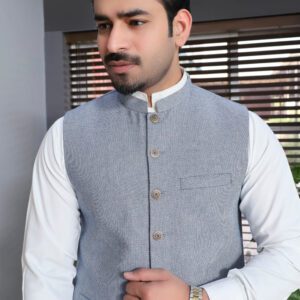 Men Blended Waistcoat Navy W-D