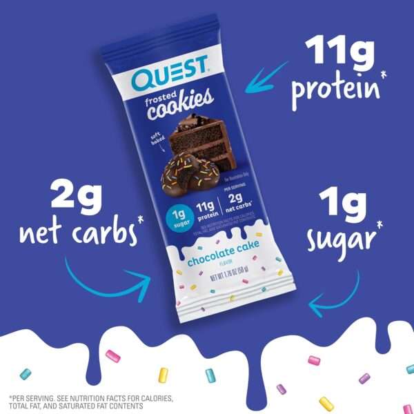 Quest Nutrition Frosted Cookies Chocolate Cake Flavor 50g