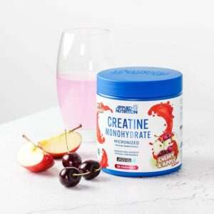 Applied Nutrition Juicy Flavours Creatine Monohydrate Micronized Creatine Cherry and Apple Flavour 50 Servings 250gm