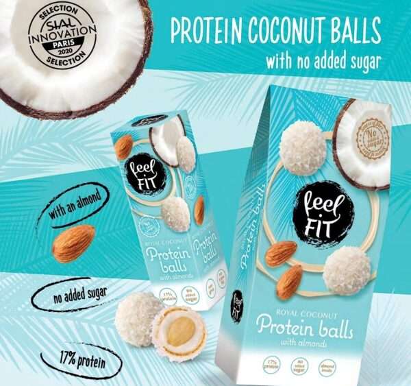 Feel Fit Royal Coconut Protein Balls with Almonds Flavoured 27g