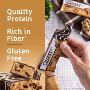 Quest Nutrition Protein Bar Dipped Chocolate Chip Cookie Dough Flavored 50gm 12 Unit x 1 Box