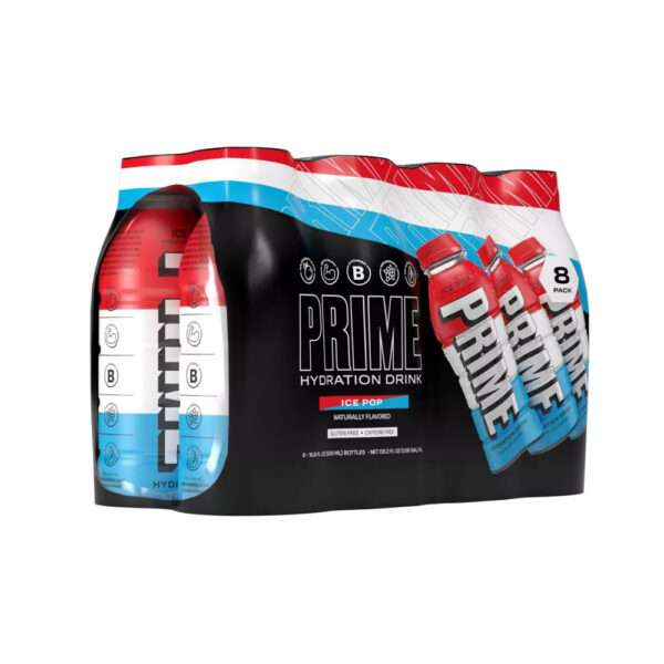 Prime Ice Pop Hydration Sports Drink 500ml x 8 Unit Box