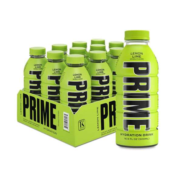 Prime Lemon Lime Citron Vert Hydration Sport Drink 500ml x 12 Unit Box