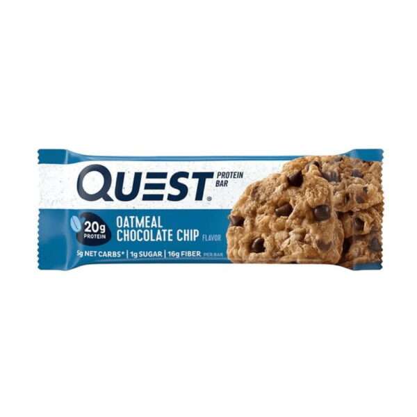 Quest Nutrition Protein Bar Oatmeal Chocolate Chip Flavored 60gm Per Unit